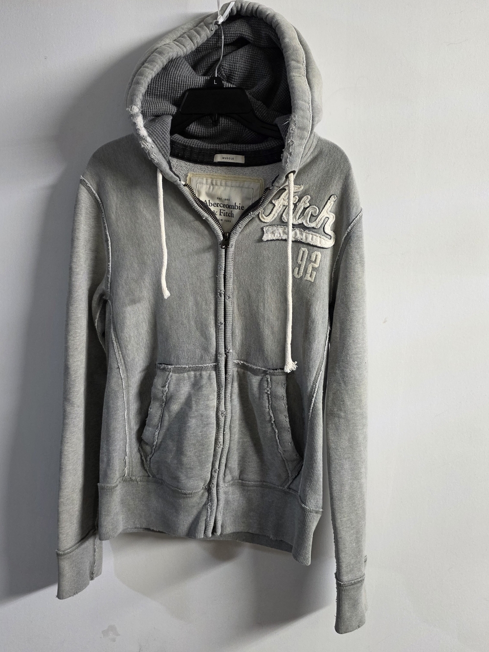 Abercrombie & Fitch Gray Zip-Up Hooded Jacket